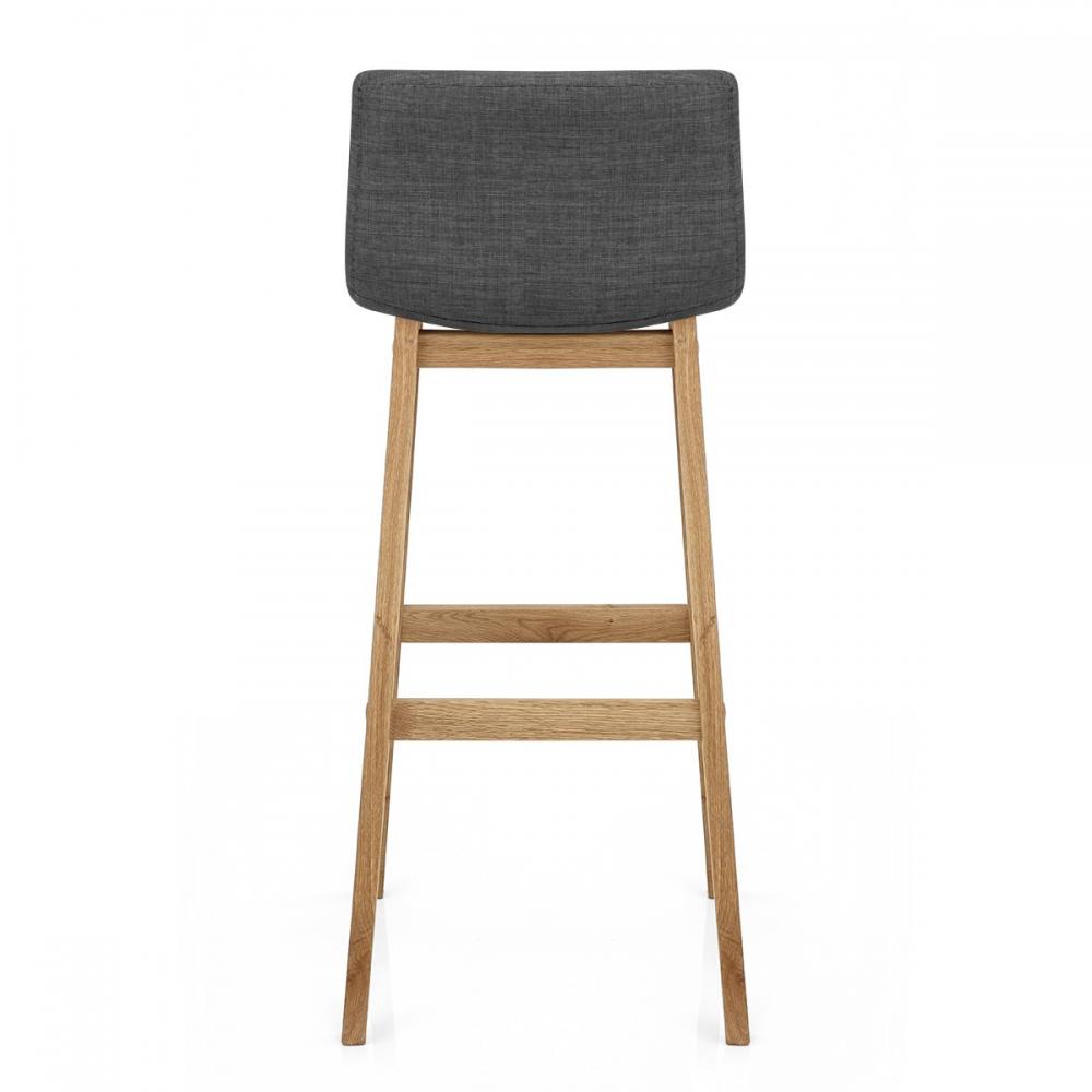 Oak and deals grey bar stool